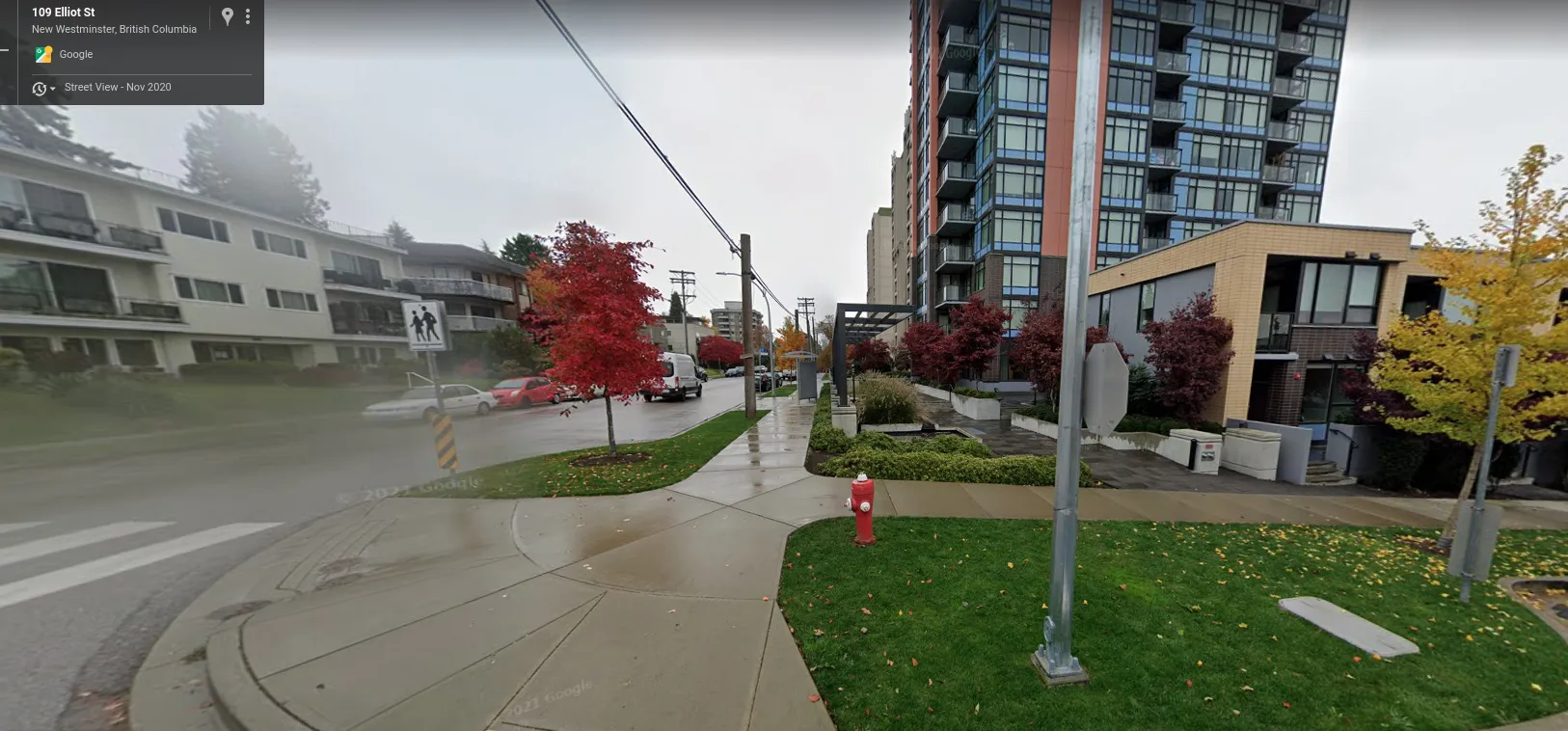 The same Vancouver block in optical street view